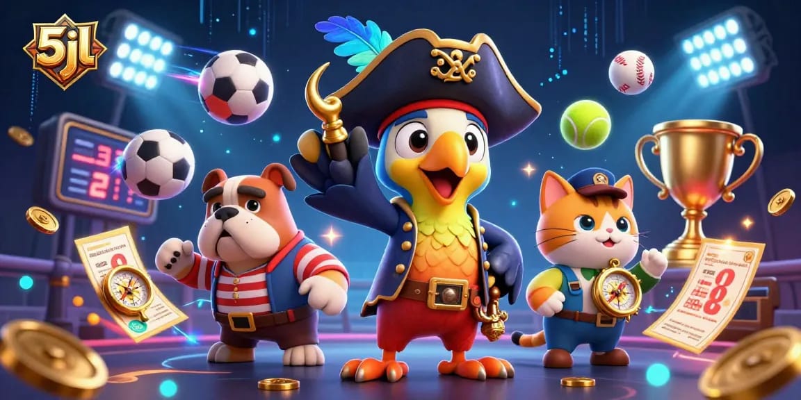 Experience thrilling victories with 5jl in an exciting animated casino scene featuring lively game elements.