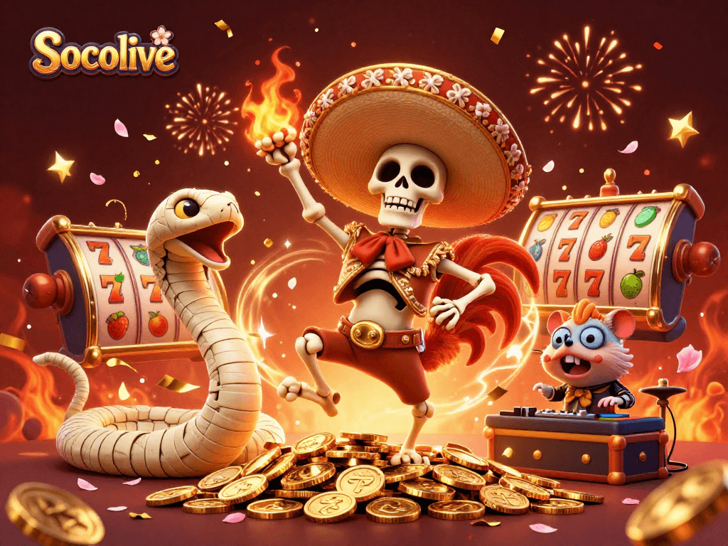 Socolive offers an exciting casino experience with vibrant characters and engaging gaming elements.