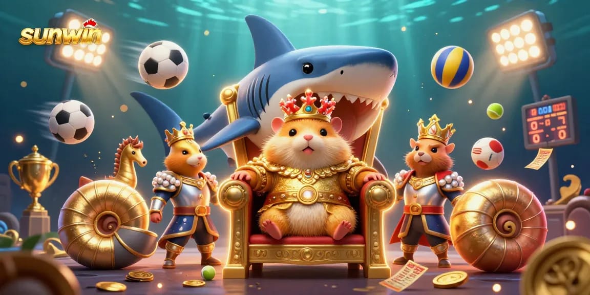 Win exciting prizes at sunwin with a vibrant casino kingdom ruled by a golden hamster king!