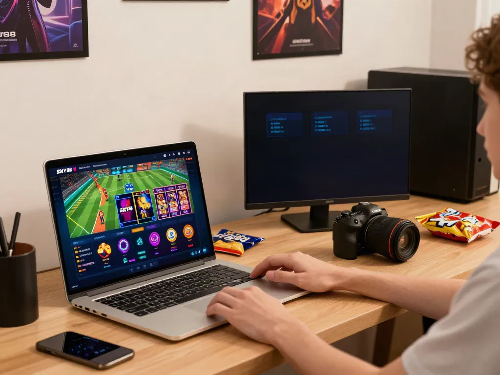 SKY88 online gaming experience with vibrant interface and user engagement.