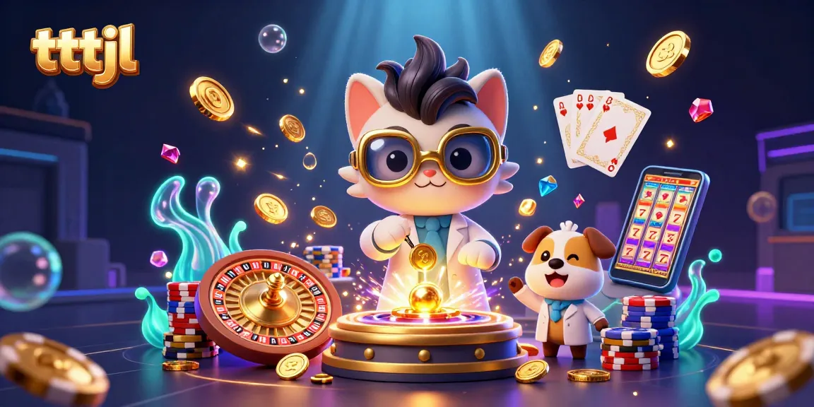 tttjl showcases an exciting gold-coin-replication machine scene with vibrant casino elements.
