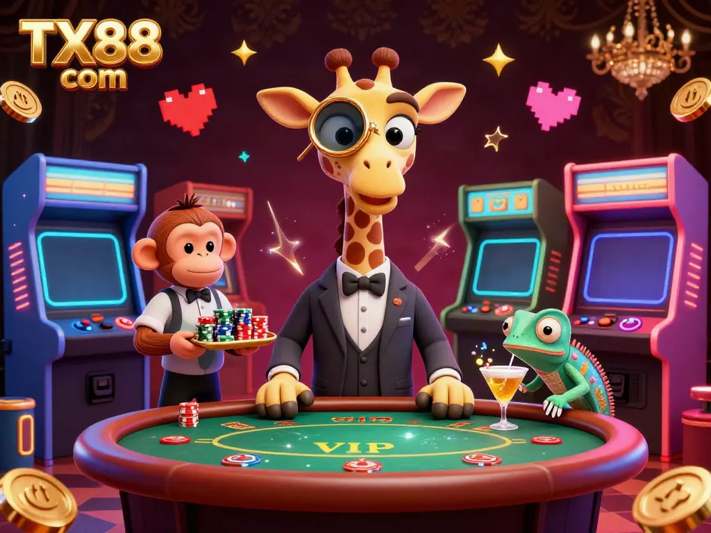 Engage with the rich gaming experience at TX88 com with vibrant 3D character scenes capturing excitement.