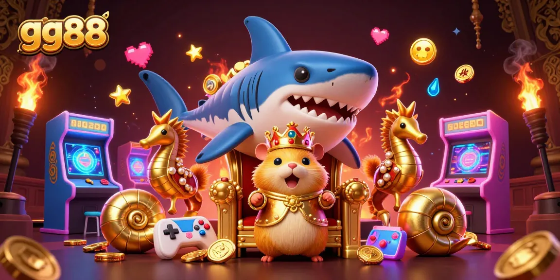 Experience the excitement of gg88 with a dynamic 3D illustration featuring casino elements.