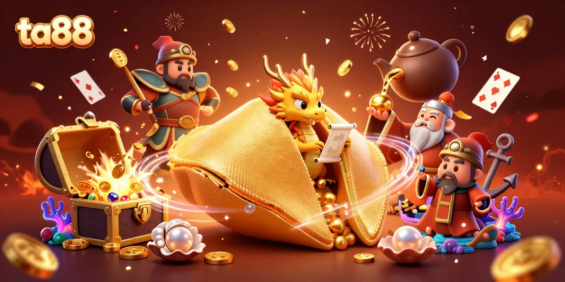 Experience thrilling wins at ta88 with vibrant casino elements and a rich, colorful illustration.