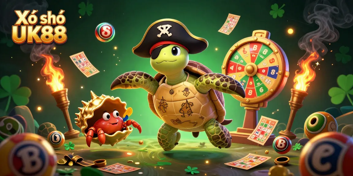 Xổ số UK88 illustrates thrilling lottery action with a vibrant, treasure-themed digital scene.